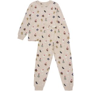 Minymo Pyjama set - Beige Melange - Minymo - 5 jaar (110) - Pyjama - Tweedelig
