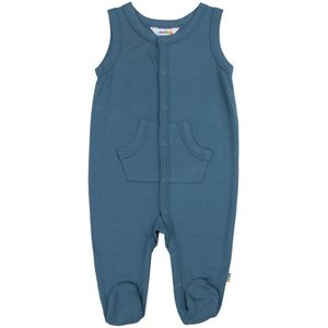 Joha Romper m. Voetjes - Viscose/Bamboe - Mwoestijnblauw - Joha - 70 - Boxpak