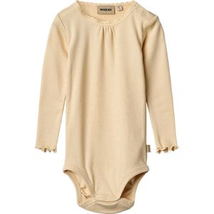 Wheat Romper l/s - Rib - Veel - Macadamia - Wheat - 56 - Romper L/S