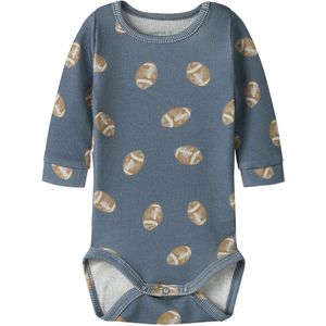 Name It Romper l/s - Rib - NbmSolution - Vuursteen Stone - Name It - 1½ jaar (86) - Romper L/S