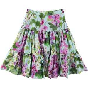 Dolce & Gabbana Rok - Renaissance - Blauw/Roze bloemen - Dolce & Gabbana - 5 jaar (110) - Rok