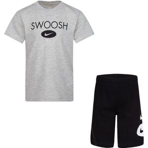 Nike Shorts Set - T-Shirt/Shorts - Swoosh - Zwart/Grijs - Nike - 5 jaar (110) - Shorts