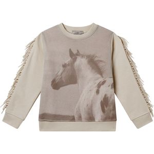 Stella McCartney Kids Sweatshirt - Crème m. Paard - Stella McCartney Kids - 10 jaar (140) - Sweatshirt