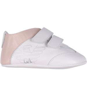 Emporio Armani Leren Slippers - Wit/Roze - Emporio Armani - 15 - Leren schoenen