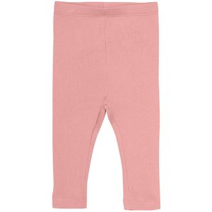 Minymo Leggings - Modaal/Katoen - Rib - Rozet - Minymo - 50 - Leggings