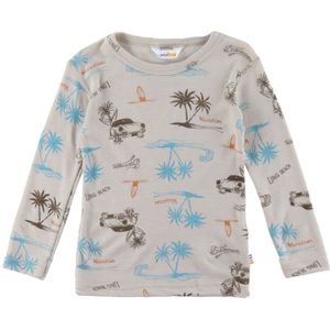 Joha Blouse - Wol/Zijde - Beige m. Print - Joha - 130 - Shirts