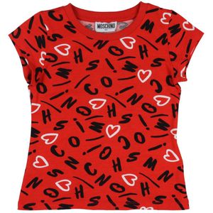Moschino T-Shirt - Rood m. Print - Moschino - 6 jaar (116) - T-Shirts