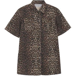 Creamie Jurk - Denim - Brown Leo - Creamie - 6 jaar (116) - Jurk