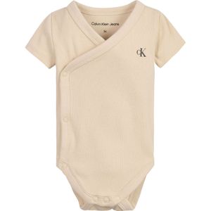 Calvin Klein Wikkelromper s/s - Rib - Mousseline - Calvin Klein - 74 - Romper S/S