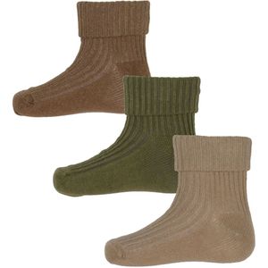 Minymo Sokken - 3-pack - Rib - Gedroogd Herbs - Minymo - 15/18 - Sokken