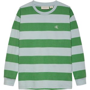 Calvin Klein Blouse - Striped Ontspannen - Aandenken Blue/Green  - Calvin Klein - 14 jaar (164) - Blouse