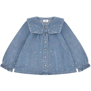 Hust and Claire Overhemd - HCKaroline - Blue Denim m. Strass - Hust and Claire - 2 jaar (92) - Overhemd