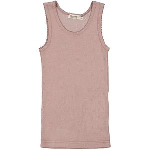 MarMar Onderhemd - Wol - Pointelle - Tavi - Verbrand Rose - MarMar - 1 jaar (80) - Onderhemd