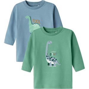 Name It Blouse - NbmDitlef - 2-pack - Spring Lake/Crème De Menth - Name It - 56 - Shirts