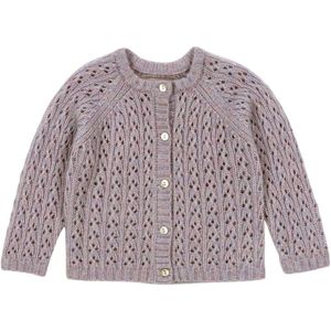 Konges Sløjd Cardigan - Wol - Gebreid - Isa - Lavender Mist - Konges Sløjd - 1 jaar (80) - Cardigan