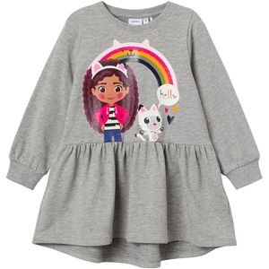 Name It Sweatjurk - NmfAmma Gabby - Grey Melange - Name It - 2 jaar (92) - Jurk