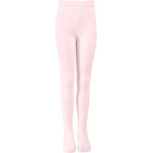 Melton Panty's, Roze m. hartjes - Melton - 56/62 - Panty's