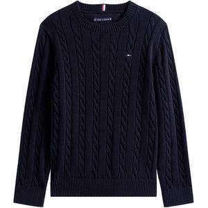 Tommy Hilfiger Blouse - Gebreid - Dark Nacht Navy - Tommy Hilfiger - 8 jaar (128) - Shirts