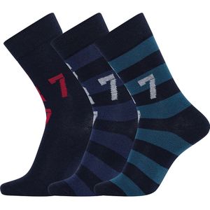 CR7 Sokken - 3-pack - Blauw/Groen/Rood - JBS - 30/34 - Sokken