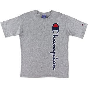 Champion Fashion T-Shirt - Grijs Gevlekt m. Logo - Champion - 16-18 jaar (176-188) - T-Shirts