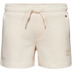 Tommy Hilfiger Sweatshorts - Natural Kleurstofscript - Oud White - Tommy Hilfiger - 8 jaar (128) - Shorts