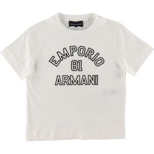 Emporio Armani T-Shirt - Wit m. Navy - Emporio Armani - 4 jaar (104) - T-Shirts