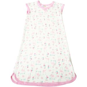 Joha Nachthemd - Bamboe - Wit m. Flamingo - Joha - 90 - Nachthemd