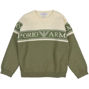 Emporio Armani Blouse - Gebreid - Fantasia Verde m. Wit - Emporio Armani - 12 mnd - Shirts