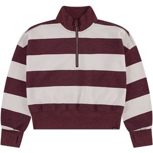 Abercrombie & Fitch Sweatshirt m. Rits - Fig/Off White - Abercrombie & Fitch - 15-16 jaar (170-176) - Sweatshirt