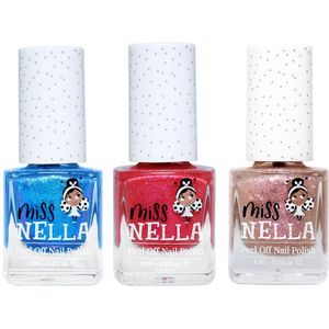 Miss Nella Nagellak - 3-pack - Tickle Me Pink/Abracadabra/Blue D - Miss Nella - OneSize - Nagellak