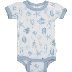 Joha Romper k/æ - Wol - Lichtblauw m. Print - Joha - 50 - Romper S/S