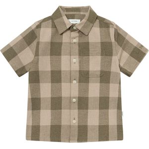 Les Deux Overhemd - Hendel - Olive Nacht/Light Desert Zand - Les Deux - 122/128 - Hemd S/S