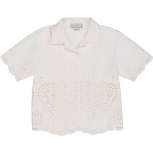 Stella McCartney Kids Overhemd - Ivory m. Pointelle - Stella McCartney Kids - 6 jaar (116) - Hemd S/S