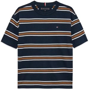 Tommy Hilfiger T-Shirt - Cotton Stripe - Navy Multi Stripe - Tommy Hilfiger - 3 jaar (98) - T-Shirts