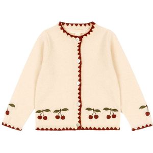 Konges Sløjd Cardigan - Wol - Collette - Off White m. Kers - Konges Sløjd - 2 jaar (92) - Cardigan