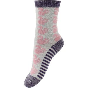 Melton Sokken - Grijs Gevlekt/Roze m. Eekhoorn - Melton - 15/16 - Sokken