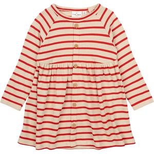 The New Siblings Jurk - Gebreid - TnstNat - Poppy Rood Striped - The New - 1 jaar (80) - Jurk