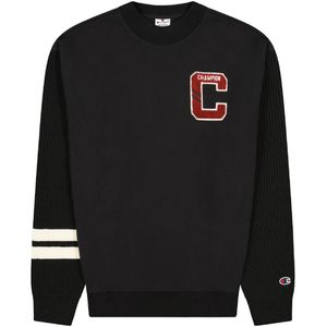 Champion Fashion Sweatshirt - Zwart m. Logo - Champion - 16-18 jaar (176-188) - Sweatshirt
