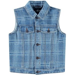 Molo Vest - Denim - Hertha - Gewassen ruit - Molo - 7-8 jaar (122-128) - Vest