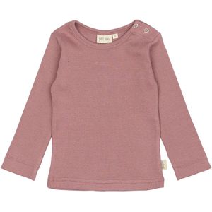 Petit Piao Blouse - Rib - Modaal - Nostalgisch Rose - Petit Piao - 1 jaar (80) - Shirts
