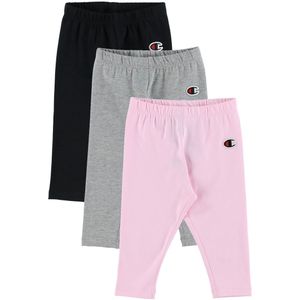 Champion Leggings - 3-pack - Roze/Grijs/Zwart - Champion - 68 - Leggings