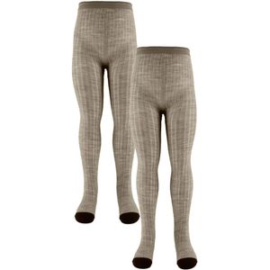 FUB Panty's - Wol - Rib - 2-pack - Havermoutmelange - FUB - 100 - Panty's