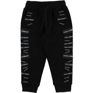 Dolce & Gabbana Joggingbroek - Zwart m. Patches - Dolce & Gabbana - 10 jaar (140) - Joggingbroek