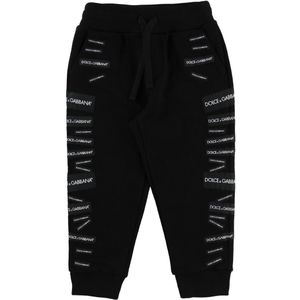Dolce & Gabbana Joggingbroek - Zwarte m. Patches - Dolce & Gabbana - 8 jaar (128) - Joggingbroek