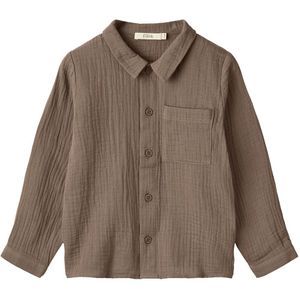 Fliink Overhemd - Mousseline - Elmo - Grenen Bark - Fliink - 86 - Overhemd