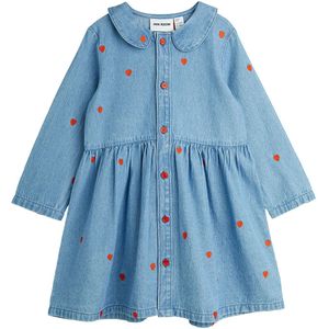 Mini Rodini Jurk - Denim - Blauw m. Harten - Mini Rodini - 4-5 jaar (104-110) - Jurk