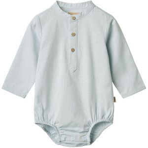 Wheat Hemdromper L/æ - Victor - Light Blue Chambray - Wheat - 62 - Romper L/S