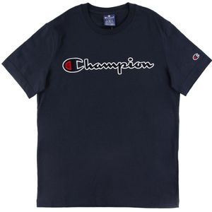 Champion Fashion T-Shirt - Navy m. Logo - Champion - 16-18 jaar (176-188) - T-Shirts
