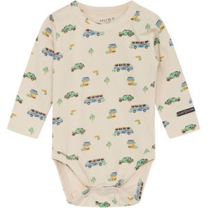 Hust and Claire Romper l/s - HCBilly - Franse ork m. Print - Hust and Claire - 68 - Romper L/S