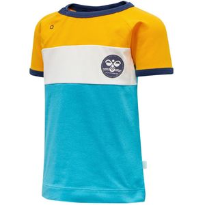 Hummel T-Shirt - hmlAnton - Geel/Turquoise - Hummel - 56 - T-Shirts